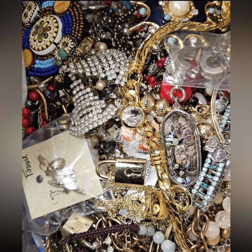 4 LB Jewelry Mystery Box | Gold, Silver, Vintage Costume, Signed & Unsigned Lot